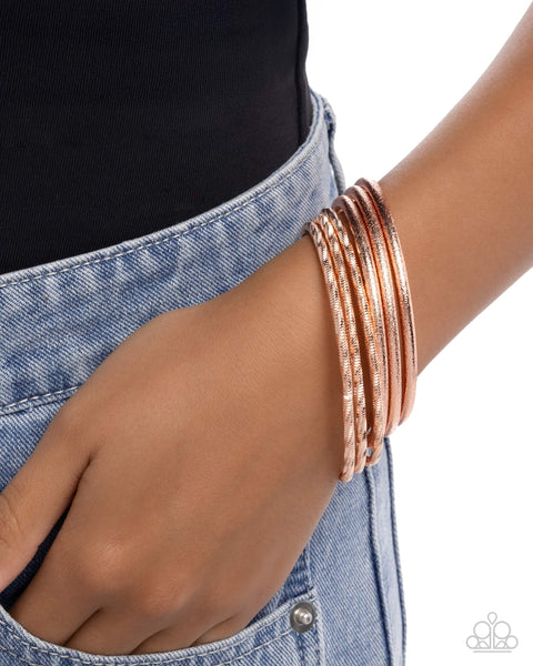 COMING SOON Paparazzi Dusted Delight - Copper Bangle Bracelet