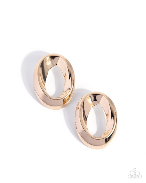 Paparazzi Adorable Announcement - Gold Earrings