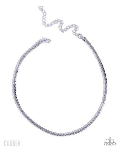 COMING SOON Paparazzi 
Crowning Challenge - Silver Choker Necklace