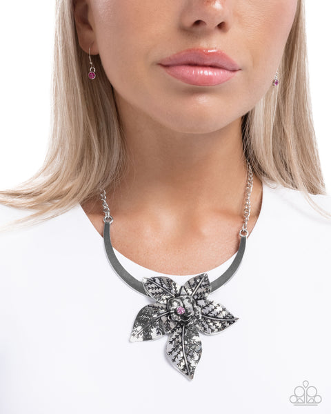 COMING SOON Paparazzi Botanical Broadcast - Pink Necklace