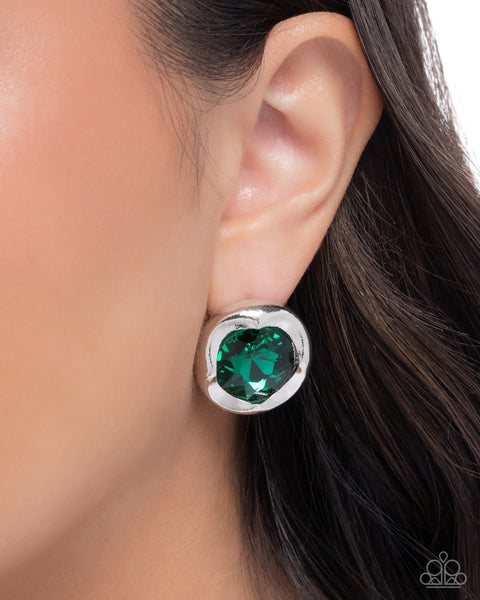 COMING SOON Paparazzi 
Tailored Tapestry - Green Earrings