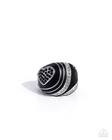 COMING SOON Paparazzi 
Heartfelt Hype - Black Ring