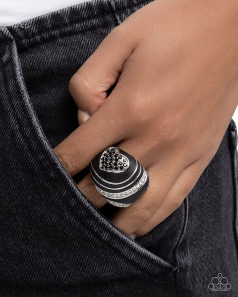 COMING SOON Paparazzi 
Heartfelt Hype - Black Ring