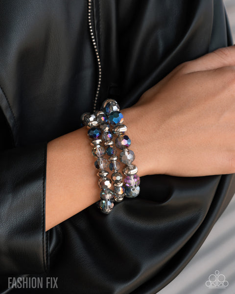 COMING SOON Paparazzi 
Electric Effect Multi Bracelet and Celestial Class Blue Necklace Set