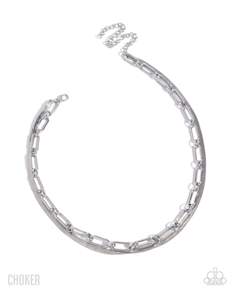 COMING SOON Paparazzi 
Traditional Test - Silver Choker Necklace