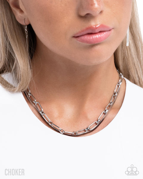 COMING SOON Paparazzi 
Traditional Test - Silver Choker Necklace
