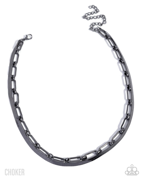Paparazzi Traditional Test - Black Choker Necklace