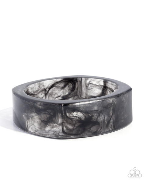 Paparazzi Reflective Runway - Black Bangle Bracelet