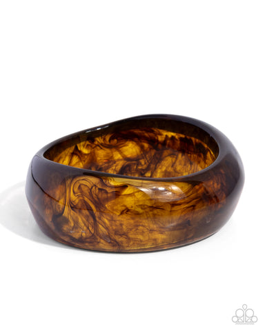 COMING SOON Paparazzi Eye-Catching Evening - Brown Bangle Bracelet