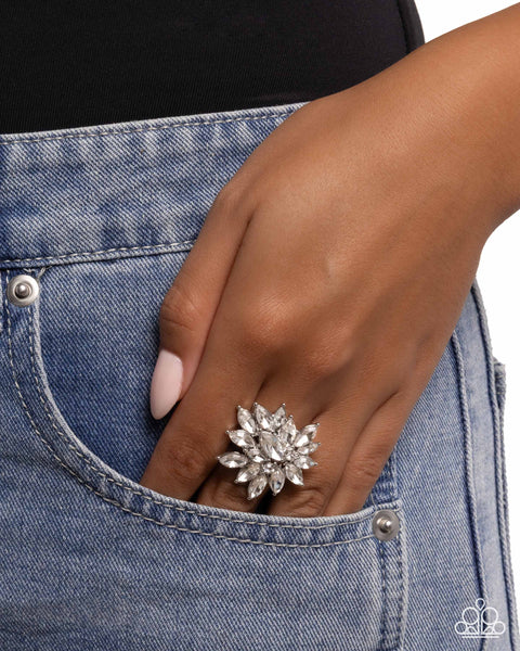 Paparazzi Petal Plan - White Ring
