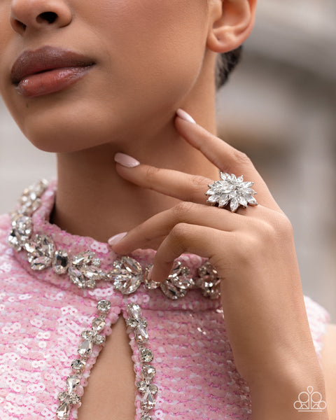 Paparazzi Petal Plan - White Ring