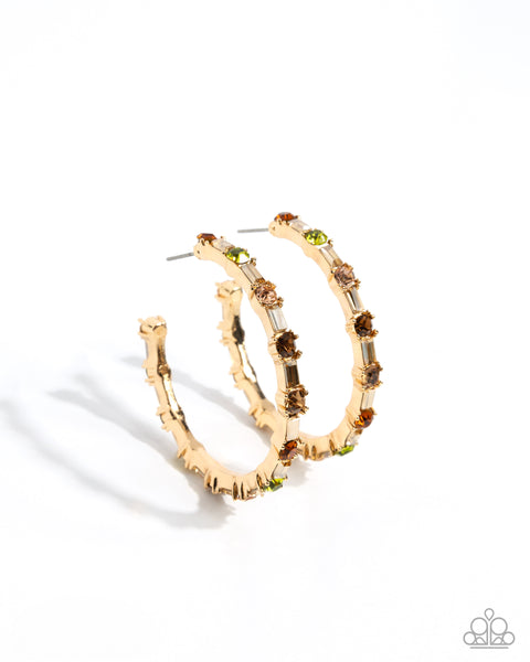 COMING SOON Paparazzi Prettily Positioned - Gold Hoop Earrings