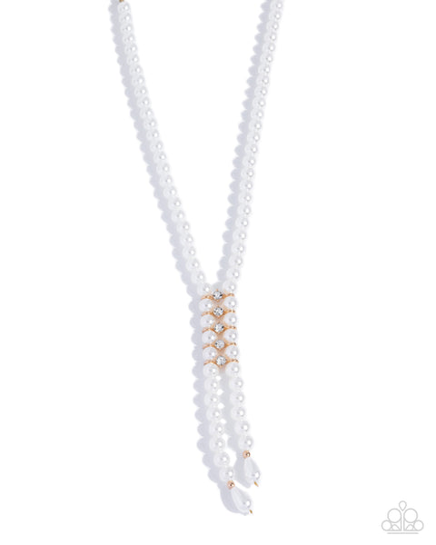COMING SOON Paparazzi Paid in Pearls - Gold Pearl Necklace