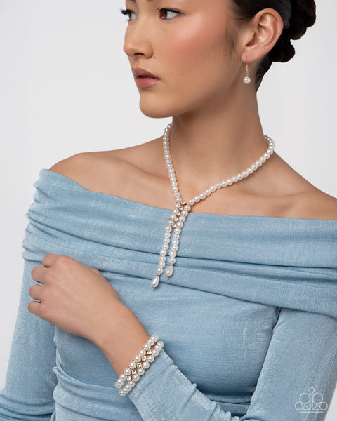 COMING SOON Paparazzi Paid in Pearls - Gold Pearl Necklace