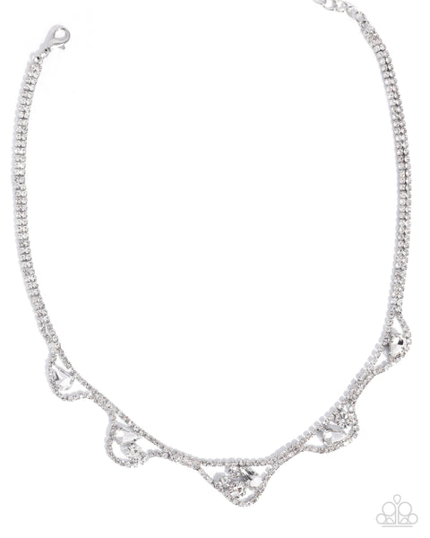 Paparazzi Noble Nuptials (Necklace, Earrings, Bracelet) White Set