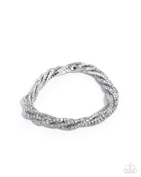 Paparazzi Noble Nuptials (Necklace, Earrings, Bracelet) White Set