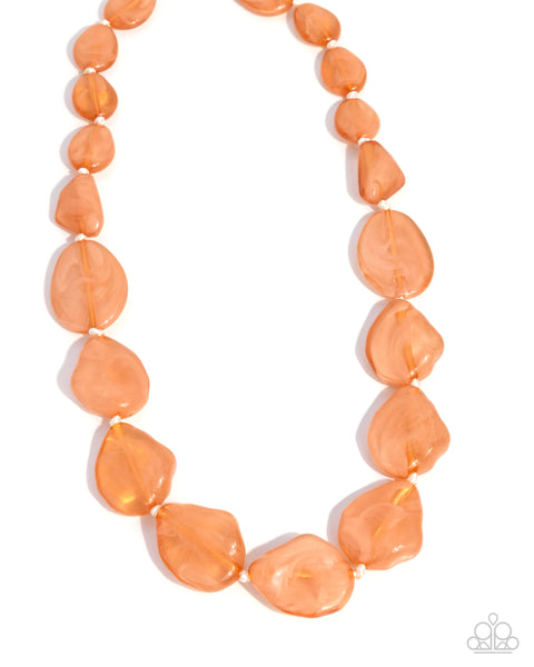 COMING SOON Paparazzi 
Cloudy Charisma - Orange Necklace