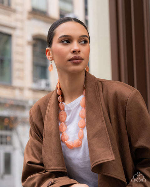 COMING SOON Paparazzi 
Cloudy Charisma - Orange Necklace