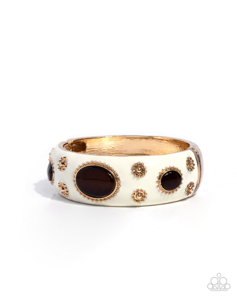 COMING SOON Paparazzi 
Ornate Occasion - Brown Bangle Bracelet