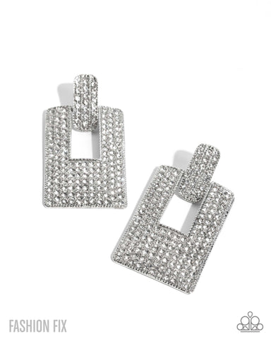 COMING SOON Paparazzi 
Sophisticated Stage - White Earrings