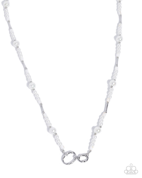 COMING SOON Paparazzi 
Strategic Shells - White Pearl Necklace