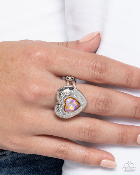 COMING SOON Paparazzi Heartfelt History - Yellow UV Shimmer Ring