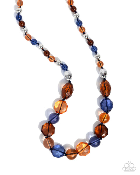 COMING SOON Paparazzi Smooth Shape - Blue Multi Necklace