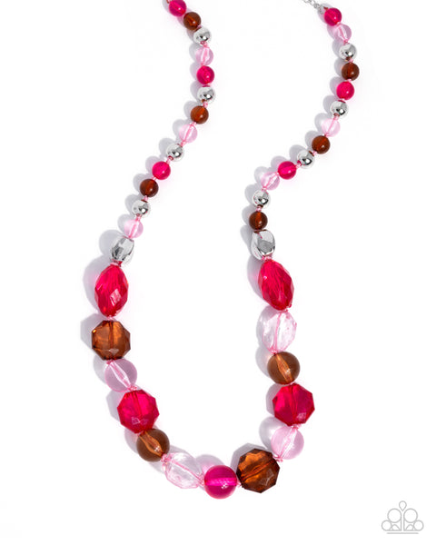 COMING SOON Paparazzi Smooth Shape - Pink Necklace