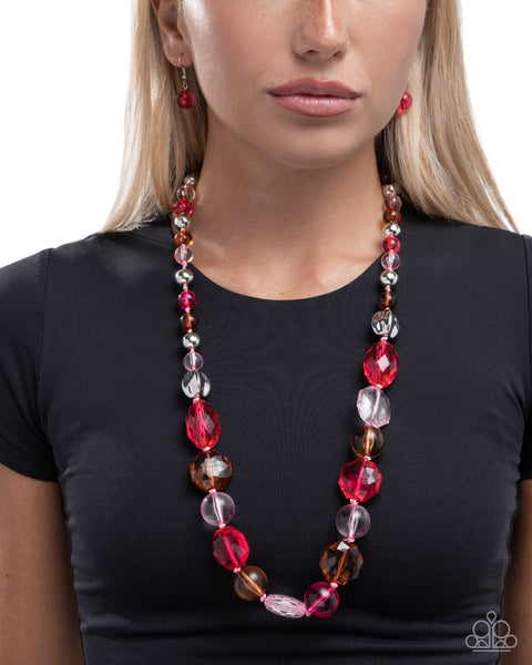 COMING SOON Paparazzi Smooth Shape - Pink Necklace