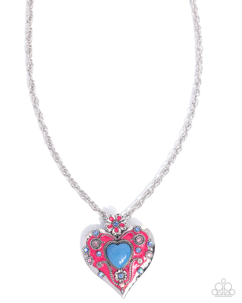 Paparazzi Courting Century Heart Multi Necklace