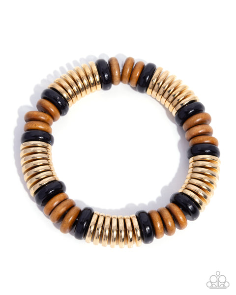 COMING SOON Paparazzi Wood Work - Black Bracelet