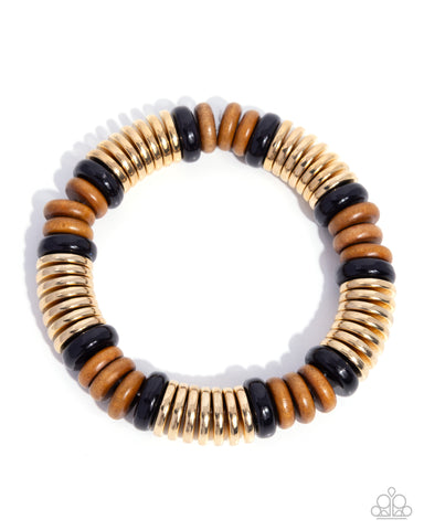 COMING SOON Paparazzi Wood Work - Black Bracelet