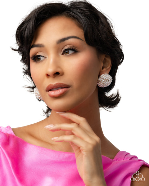 COMING SOON Paparazzi Overwhelming Opulence - Gold Pearl Earrings