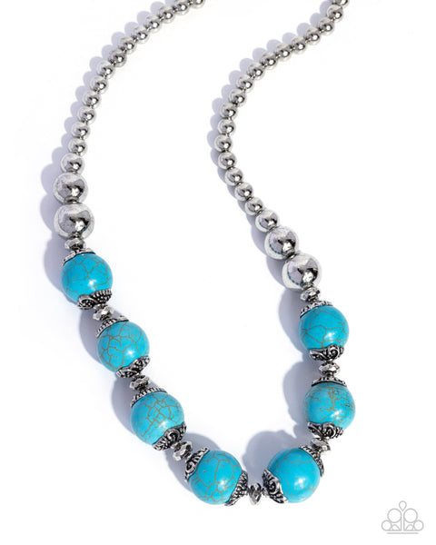 Paparazzi Earthy Filter - Blue Necklace