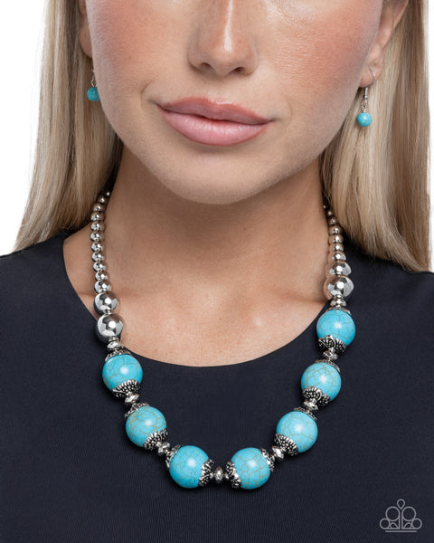 Paparazzi Earthy Filter - Blue Necklace