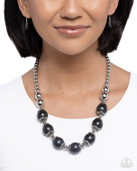 COMING SOON Paparazzi 
Earthy Filter Necklace & Natural Note Bracelet Set Black