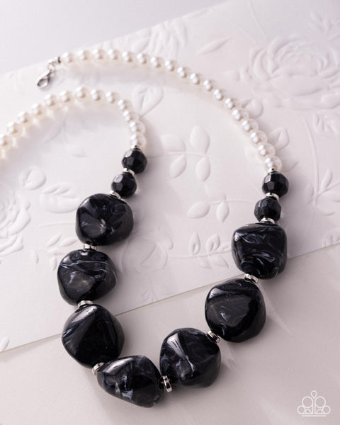 COMING SOON Paparazzi Bubbly Backstage - Black Pearl Necklace