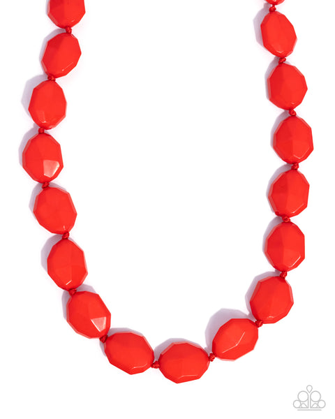 Paparazzi Playful Plan - Red Necklace