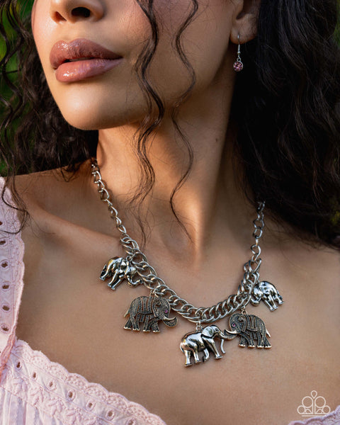 COMING SOON Paparazzi Elephant Herd - Multi Necklace
