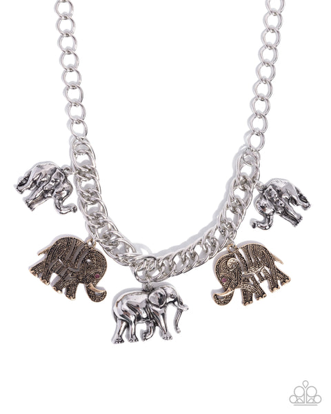 COMING SOON Paparazzi Elephant Herd - Multi Necklace