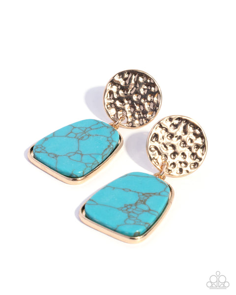 Paparazzi Sedona Social - Gold Earrings