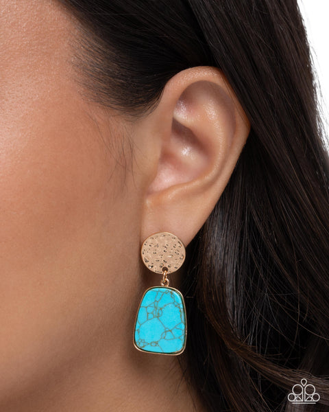 Paparazzi Sedona Social - Gold Earrings