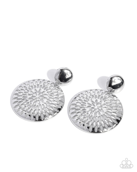 Paparazzi Woven Ware - Silver Earrings