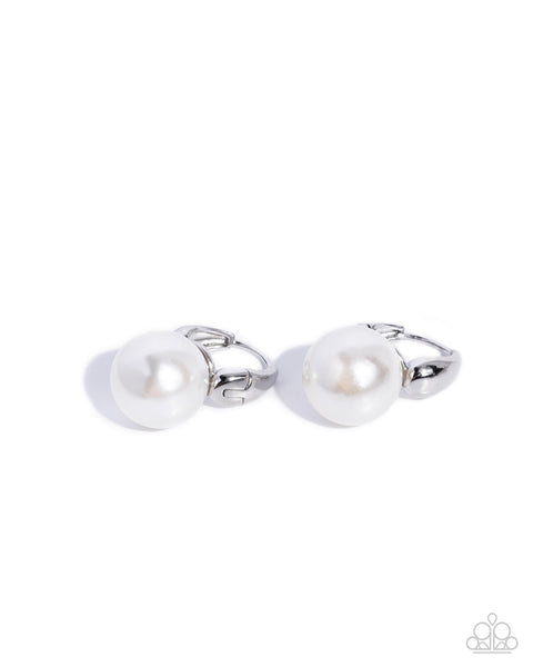 Paparazzi Sturdy Study Pearl - White Earrings