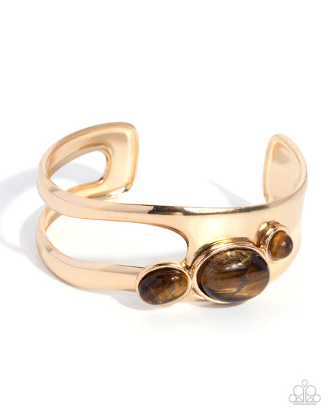 Paparazzi Natural Nurture - Brown Cuff Bracelet