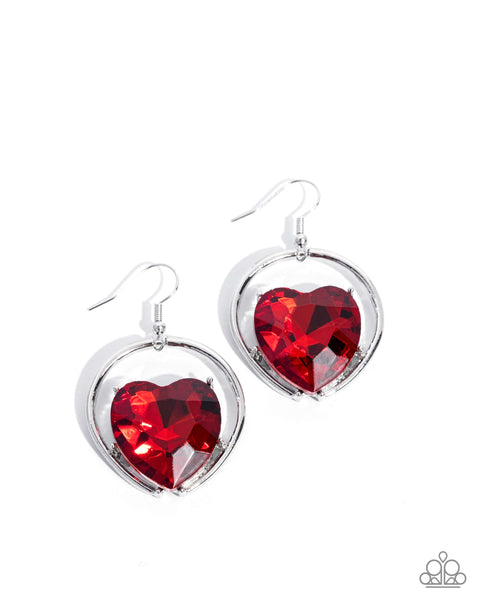 Paparazzi Valuable Valentines - Red Earrings
