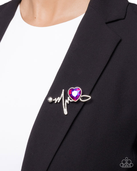 Paparazzi Medical Hero - UV Shimmer Pink Brooch