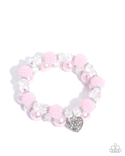 Paparazzi Heart Hustle - Pink Charm Bracelet