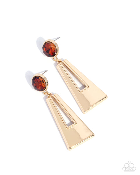 COMING SOON Paparazzi Sophisticated Sway - Brown Earrings