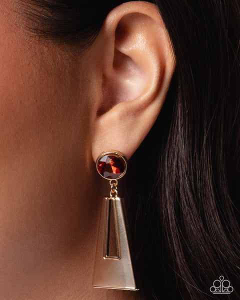 COMING SOON Paparazzi Sophisticated Sway - Brown Earrings